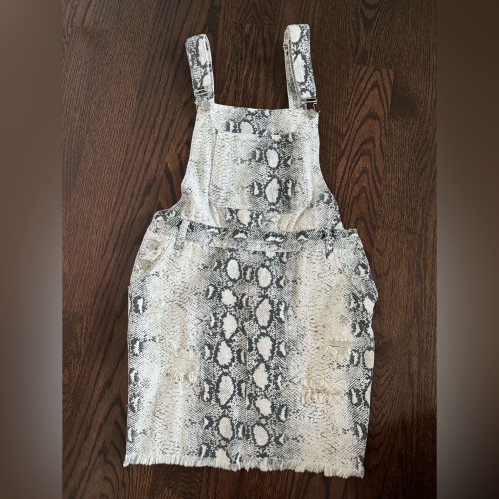 Snakeskin Overall Dress Size M